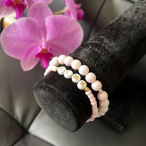 Handmade glass beads bracelet